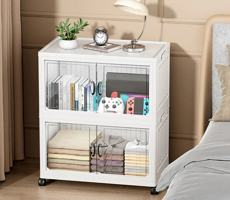 Baby Essential Dubbele Opvouwbare Opbergkast met Wieltjes