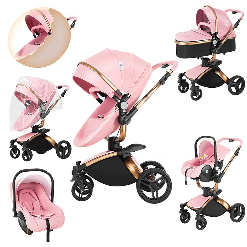Baby Essential 360° 3-in-1 High-Landscape Travel Stroller