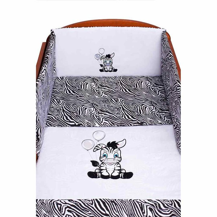 3-delig beddengoed New Baby Zebra 100/135 wit-zwart