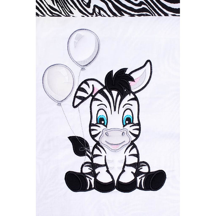 3-delig beddengoed New Baby Zebra 100/135 wit-zwart