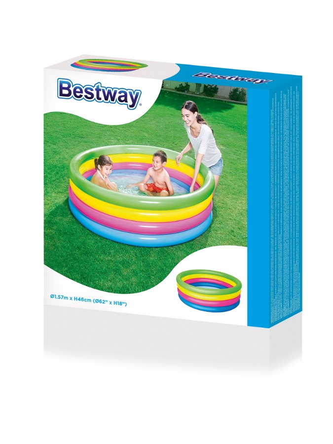 Opblaasbaar kinderzwembad Bestway 157x46 cm 4 kleuren