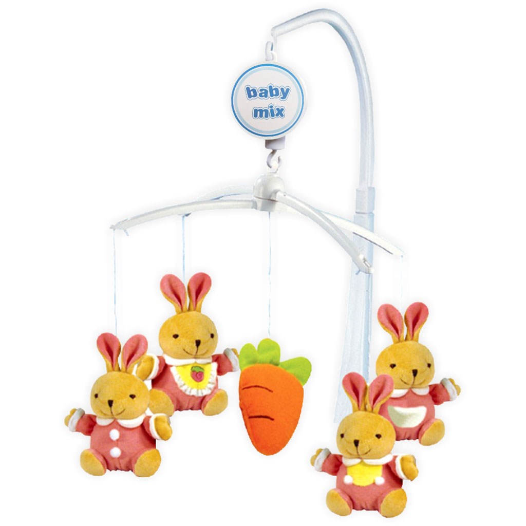 Carousel boven het ledikant Baby Mix Bunnies