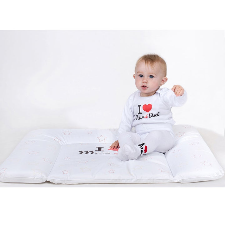 New Baby witte I Love Mum and Dad katoenen maillot, maat 56 (0-3 mnd)