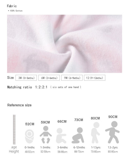 Cartoon 4-delige babykledingset