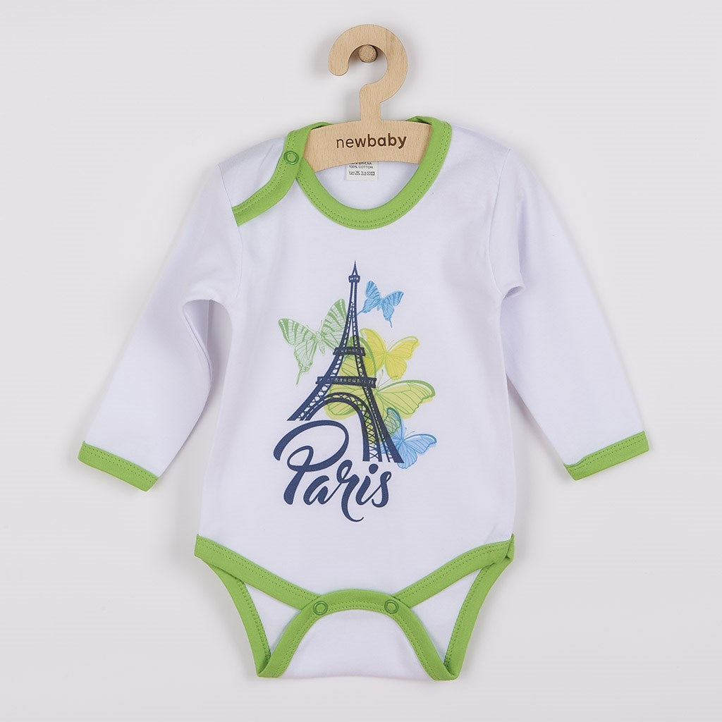 New Baby Towns groen baby body met lange mouwen, maat 62 (3-6 mnd)