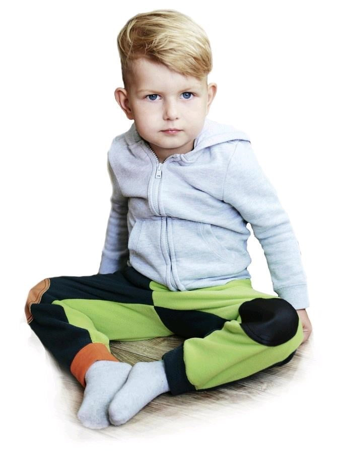 Kinderbroek VG framboos-antraciet, maat 104/110
