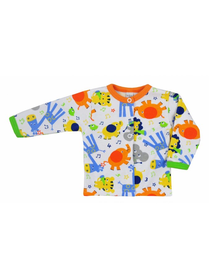 Babyjasje Bobas Fashion Zoo oranje, maat 74 (6-9 mnd)