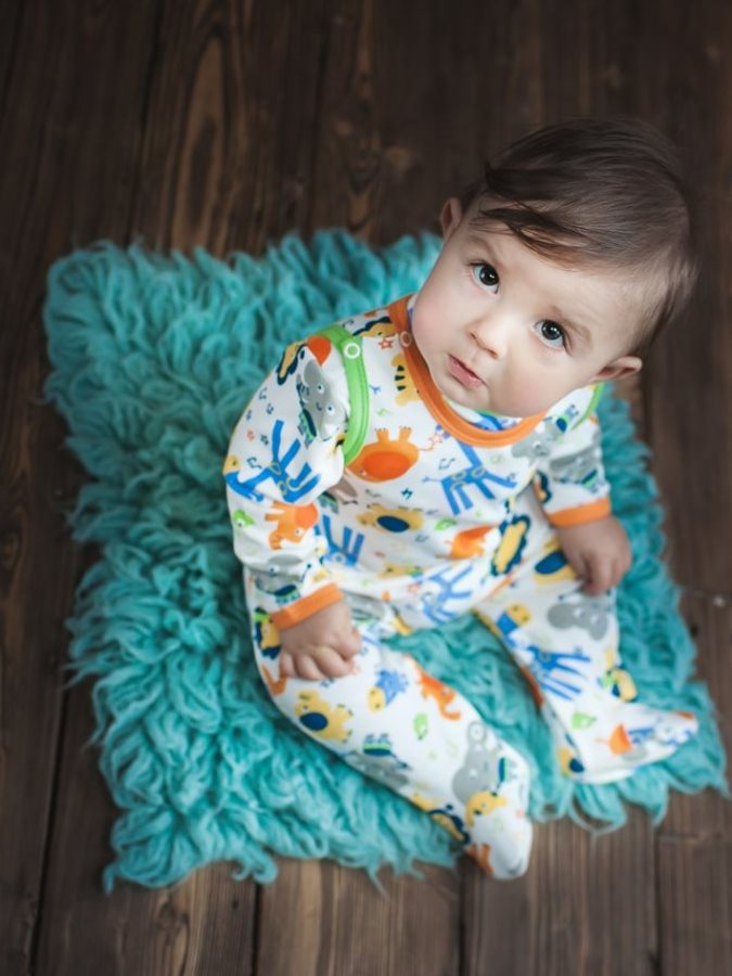 Babyjasje Bobas Fashion Zoo oranje, maat 74 (6-9 mnd)