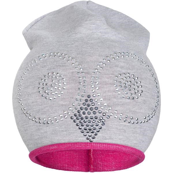 Lentemutsje New Baby uil grijs-roze, maat 86/92