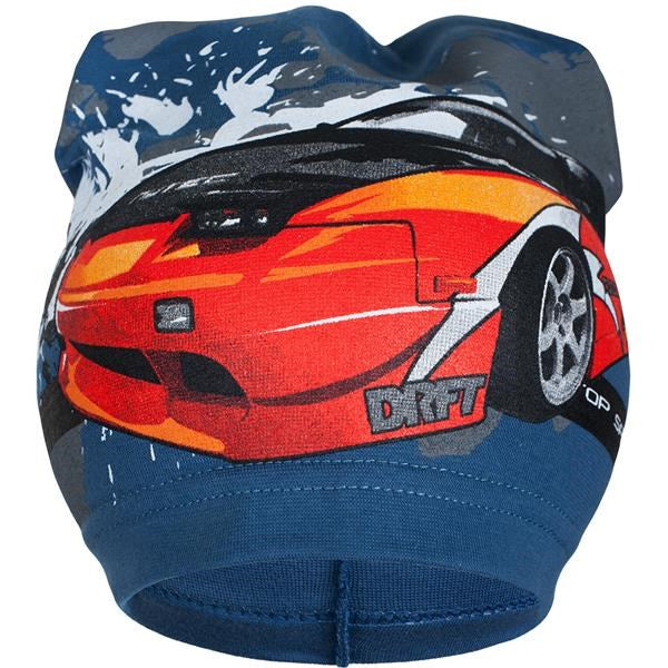 Lente babymutsje New Baby auto blauw, maat 104 (3-4 jaar)