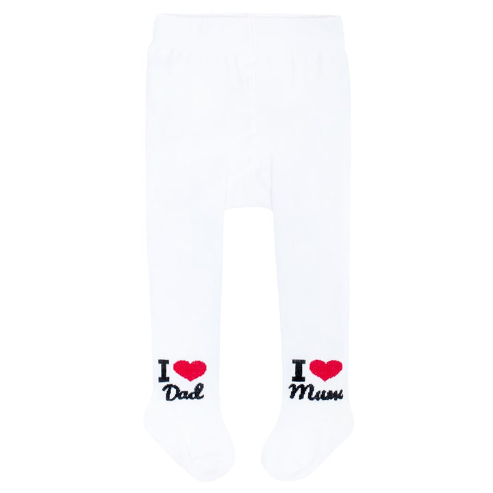 New Baby witte I Love Mum and Dad katoenen maillot, maat 80 (9-12 mnd)