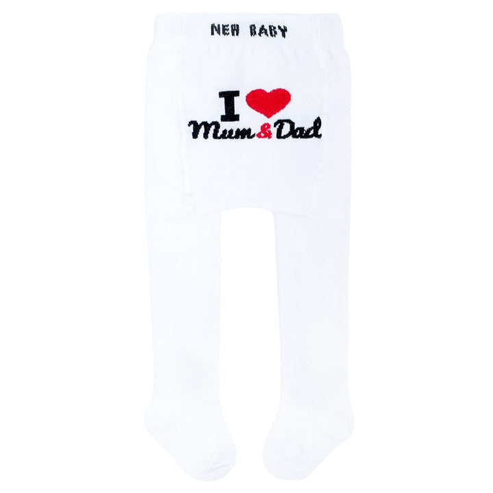 New Baby witte I Love Mum and Dad katoenen maillot, maat 80 (9-12 mnd)
