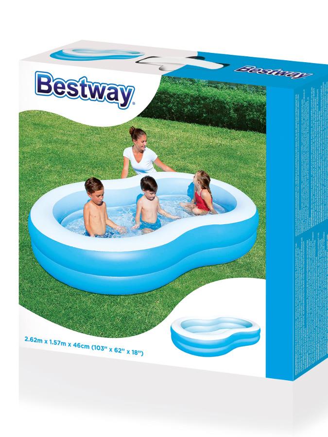 Opblaasbaar gezinszwembad Big Lagune Bestway 262x157x46 cm