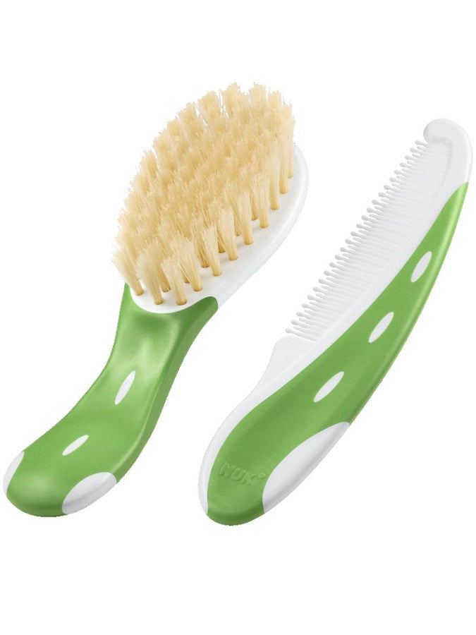 Nuk haarborstel en kam groen