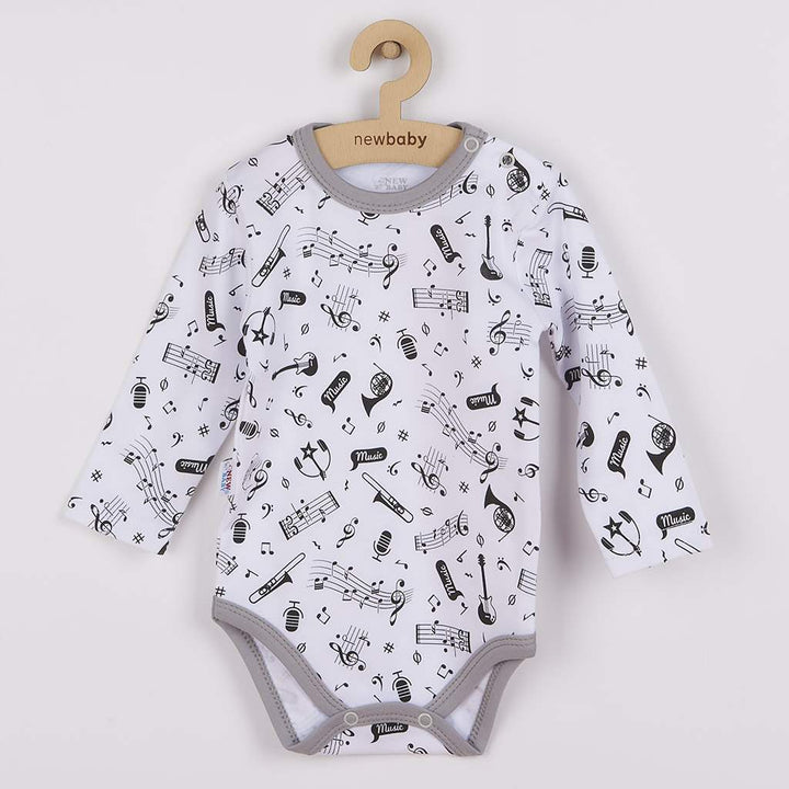 Baby body met lange mouwen New Baby Music, maat 80 (9-12 mnd)