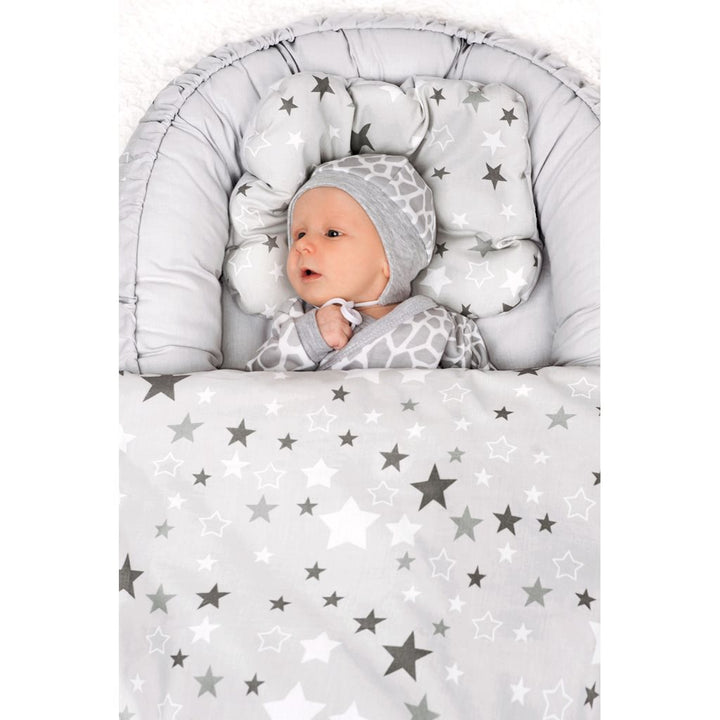 Luxe babynestje met dekens New Baby sterren grijs
