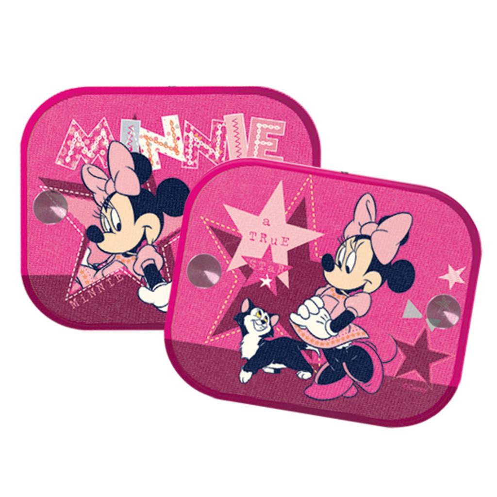 Autozonneschermen 2 st. per verpakking Minnie Mouse roze