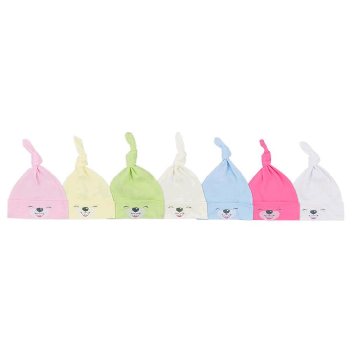 Katoenen babymutsje Bobas Fashion Lucky donkerroze, maat 62 (3-6 mnd)