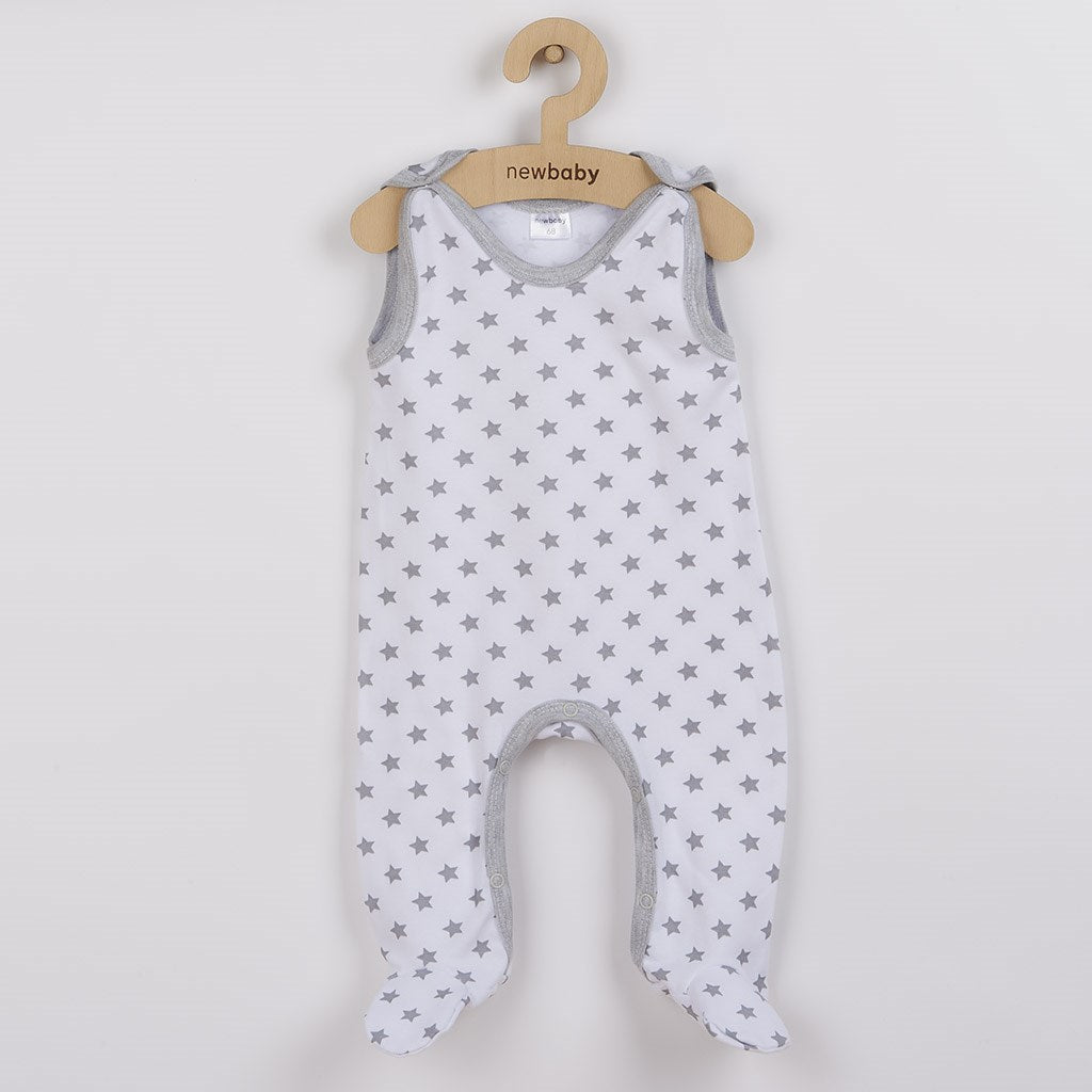 New Baby Classic II baby rompers grijs met sterren, maat 50