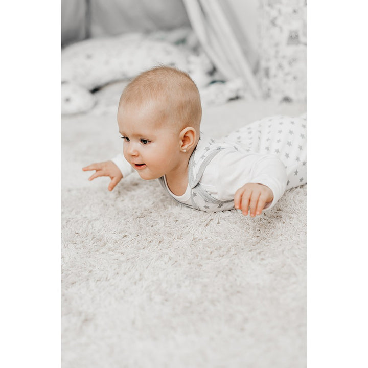 New Baby Classic II baby rompers grijs met sterren, maat 50