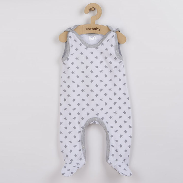 New Baby Classic II baby rompers grijs met sterren, maat 56 (0-3 mnd)