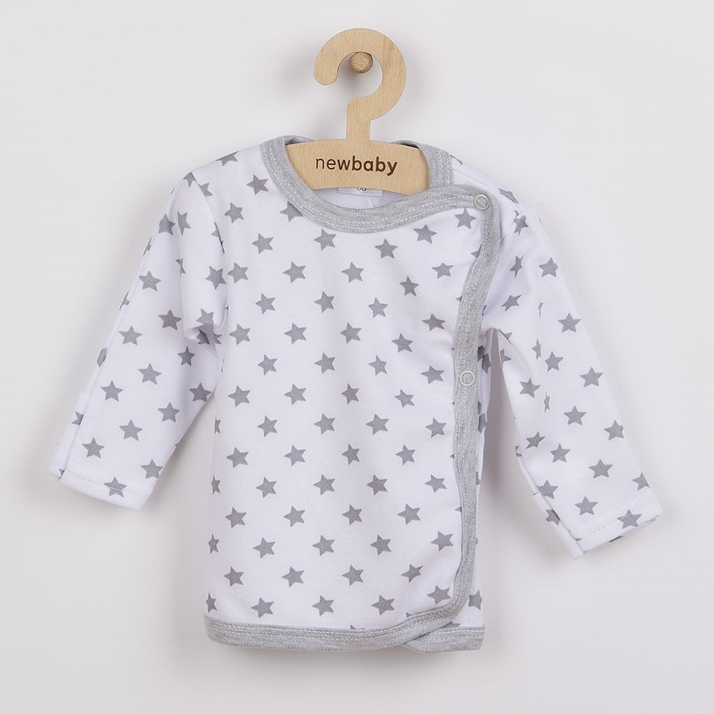 New Baby Classic II baby hemdje grijs met sterren, maat 56 (0-3 mnd)