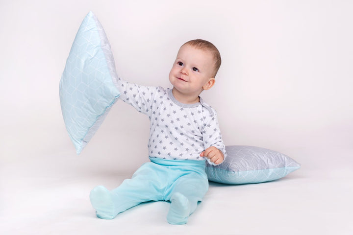 Baby body New Baby Classic II grijs met sterren, maat 86 (12-18 mnd)