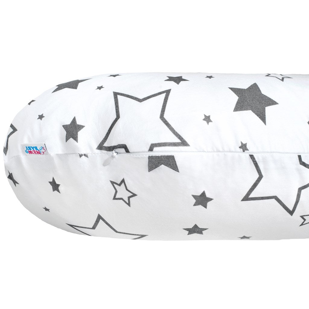 Universeel C-vormig voedingskussen New Baby sterren grijs – detailfoto 2