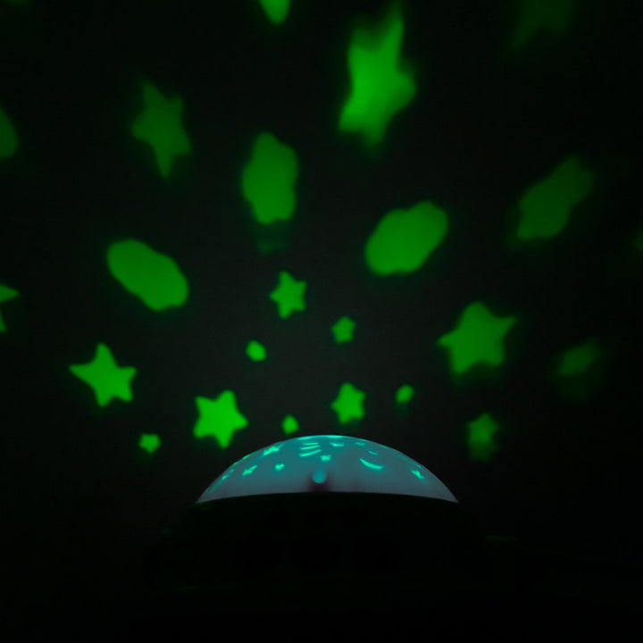 Carousel boven het ledikant met lichtprojector Baby Mix grijs