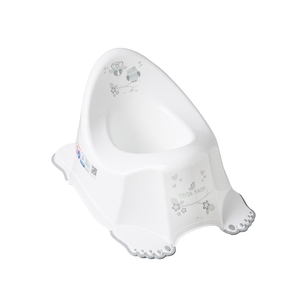 Speelpotje antislip uil wit