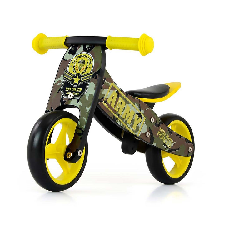 Kinder multifunctionele 2-in-1 Milly Mally JAKE Army fiets