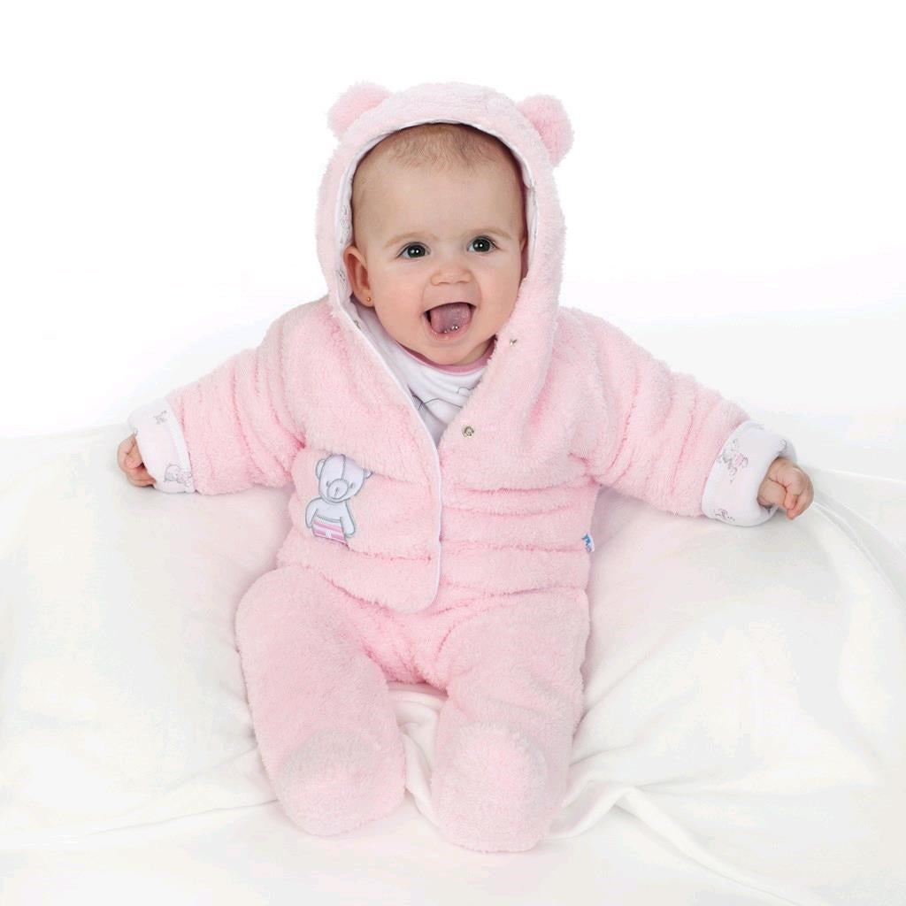 Winterjasje New Baby Nice Bear roze, maat 74 (6-9 mnd)