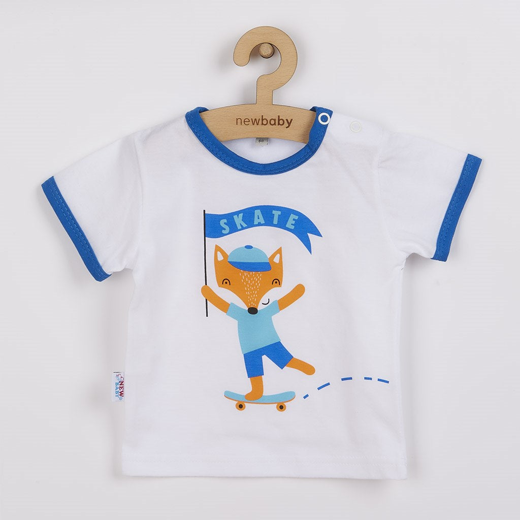 Babyset T-shirt en short New Baby Fox, maat 68 (4-6 mnd)