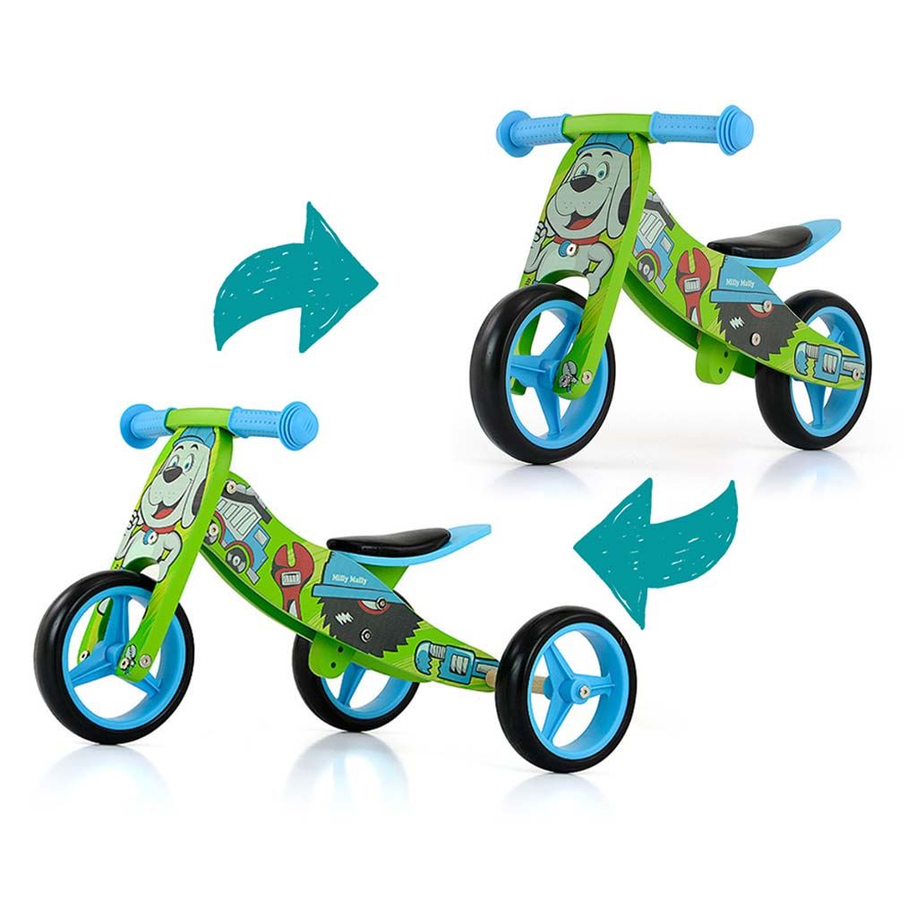 Kinder multifunctionele 2-in-1 Milly Mally JAKE Bob fiets