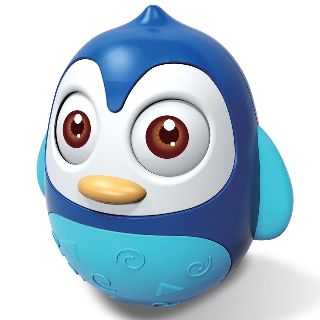 Hobbelspeeltje Baby Mix pinguïn blauw