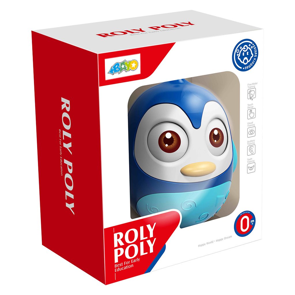 Hobbelspeeltje Baby Mix pinguïn blauw