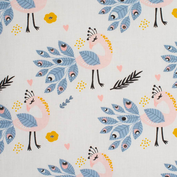 Omkeerbare Velvet kinderwagenset New Baby Peacocks roze