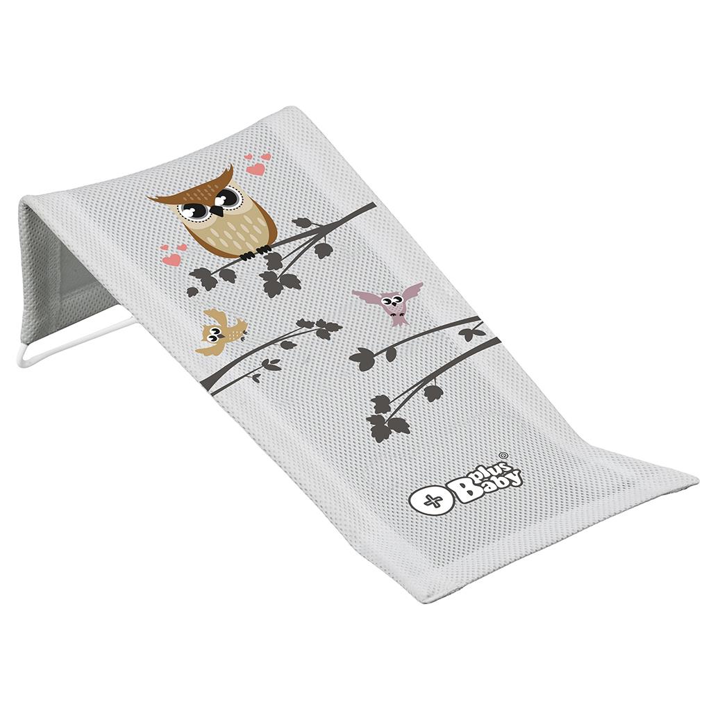 Stoffen badligstoel Wise Owl grijs