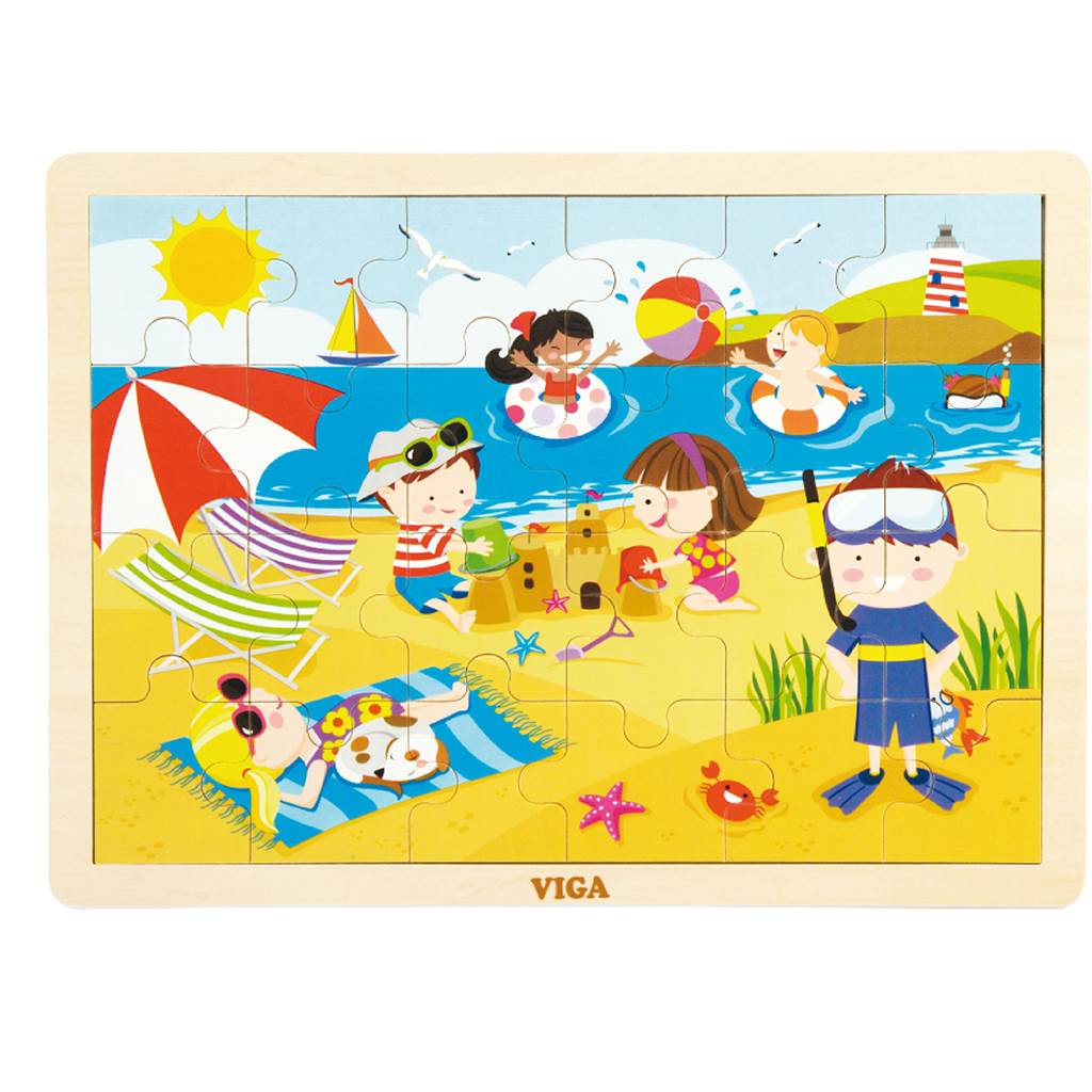 Houten kinderpuzzel Viga Zomer
