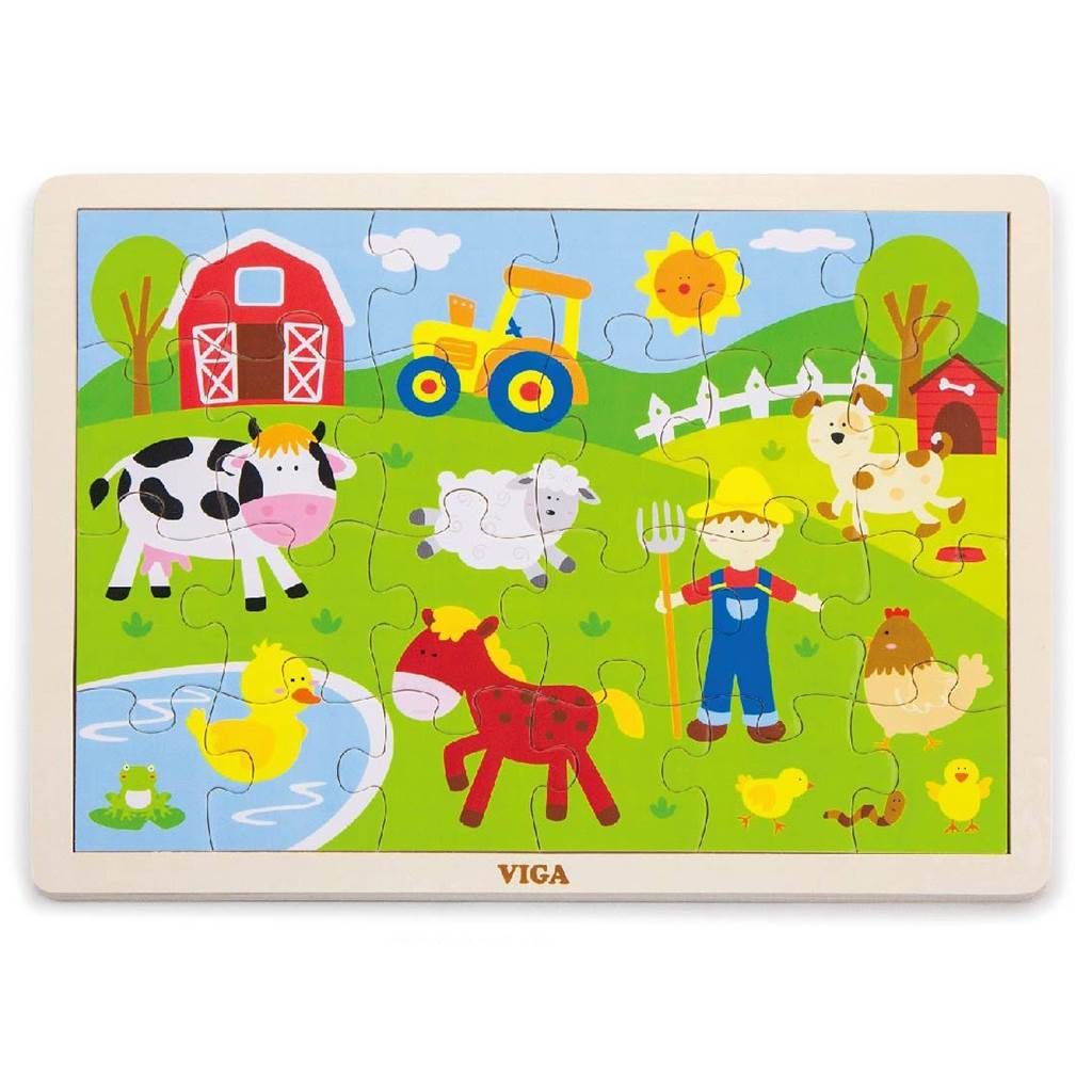 Houten kinderpuzzel Viga Boerderij