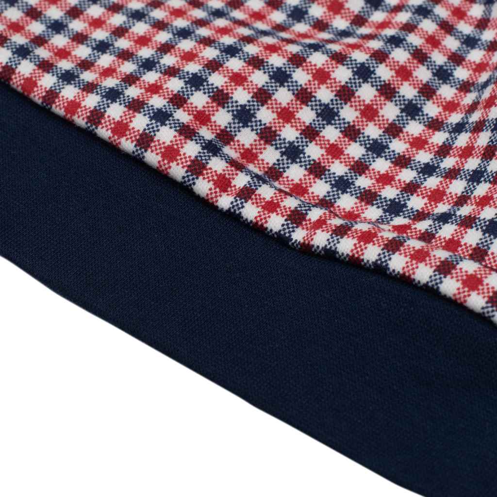 Katoenen babymutsje New Baby Checkered, maat 74 (6-9 mnd)