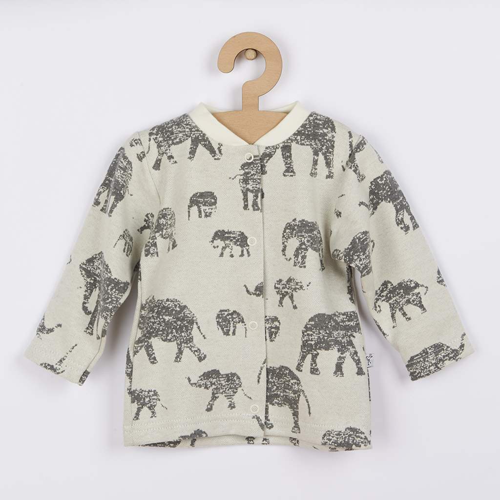 Babyjasje Baby Service Elephants grijs, maat 68 (4-6 mnd)