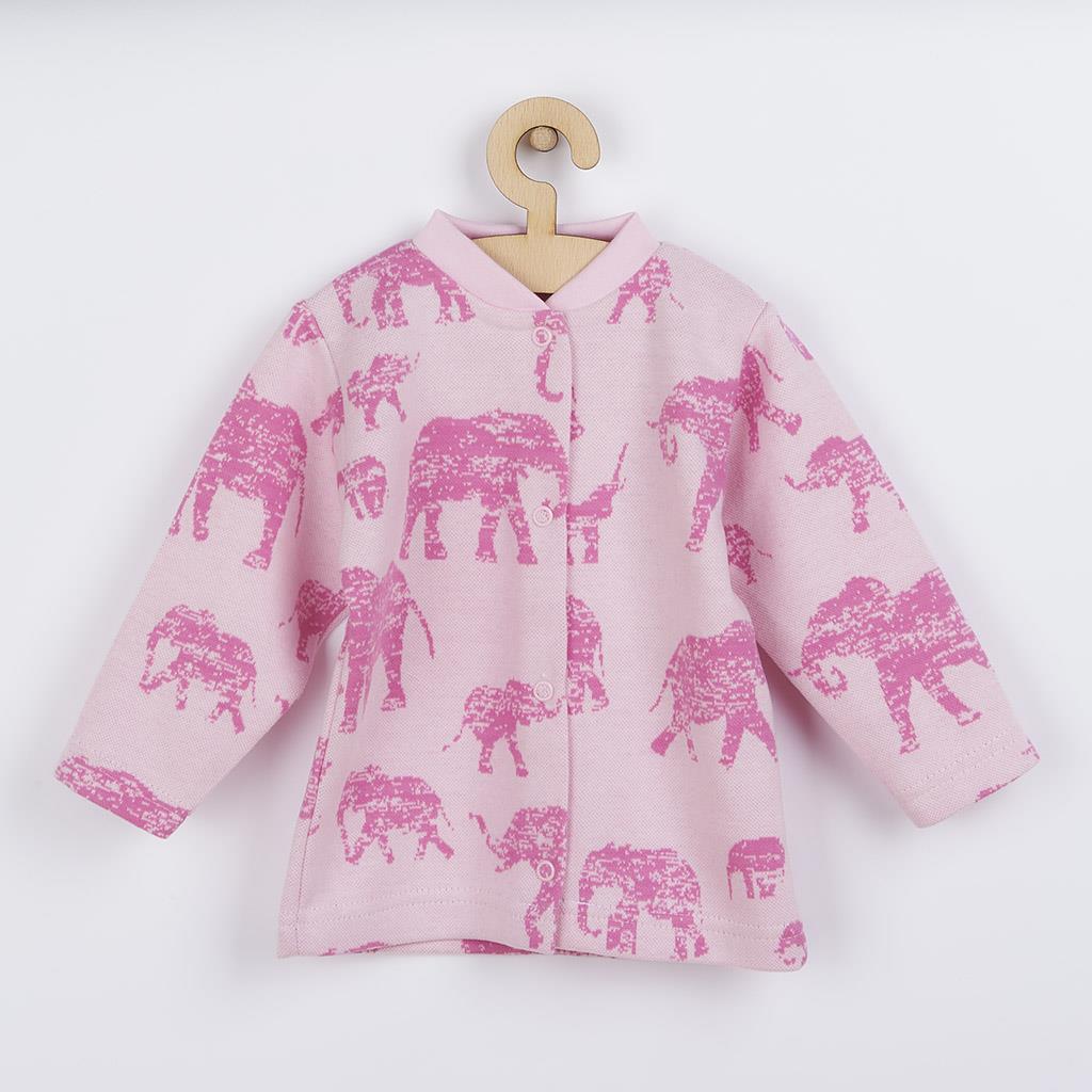 Babyjasje Baby Service Elephants roze, maat 74 (6-9 mnd)