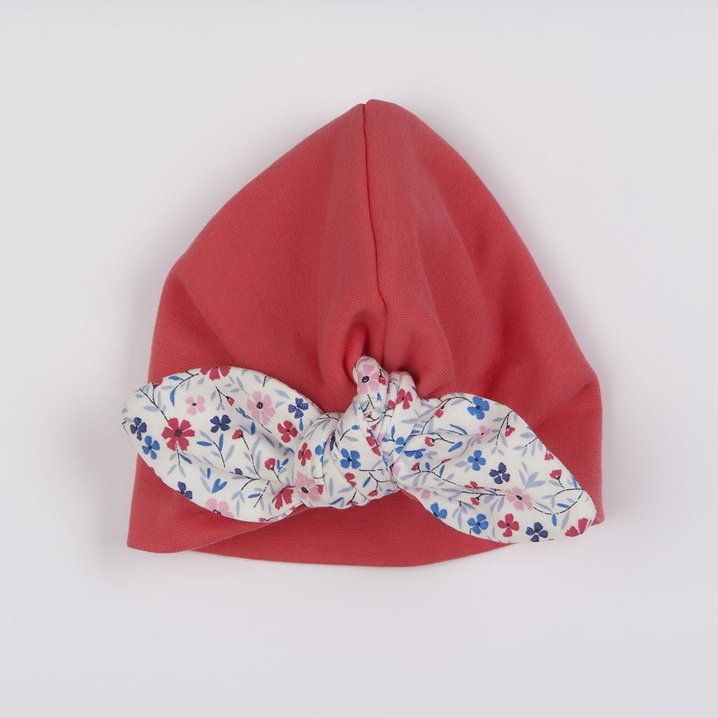 Meisjestulbandmutsje New Baby For Girls, maat 80 (9-12 mnd)