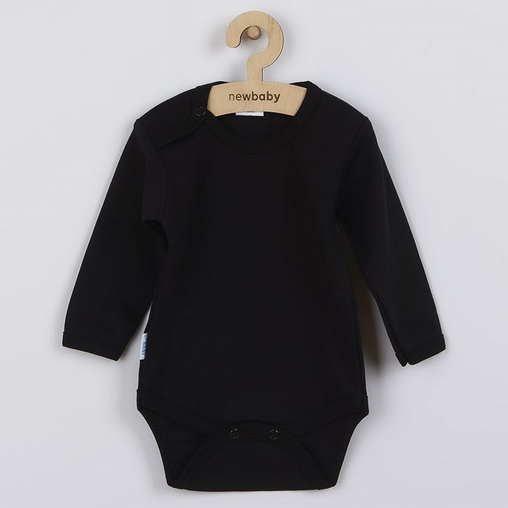 Body met lange mouwen New Baby - zwart, maat 80 (9-12 mnd)