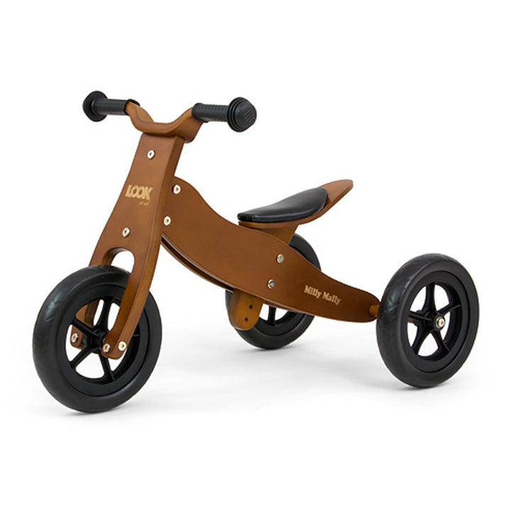 Milly Mally Cool donker naturel 2-in-1 multifunctionele babyfiets