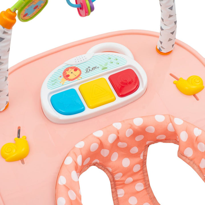 Loopstoeltje met siliconen wielen New Baby Forest Kingdom roze