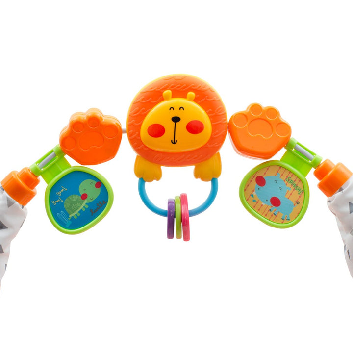 Loopstoeltje met siliconen wielen New Baby Forest Kingdom roze