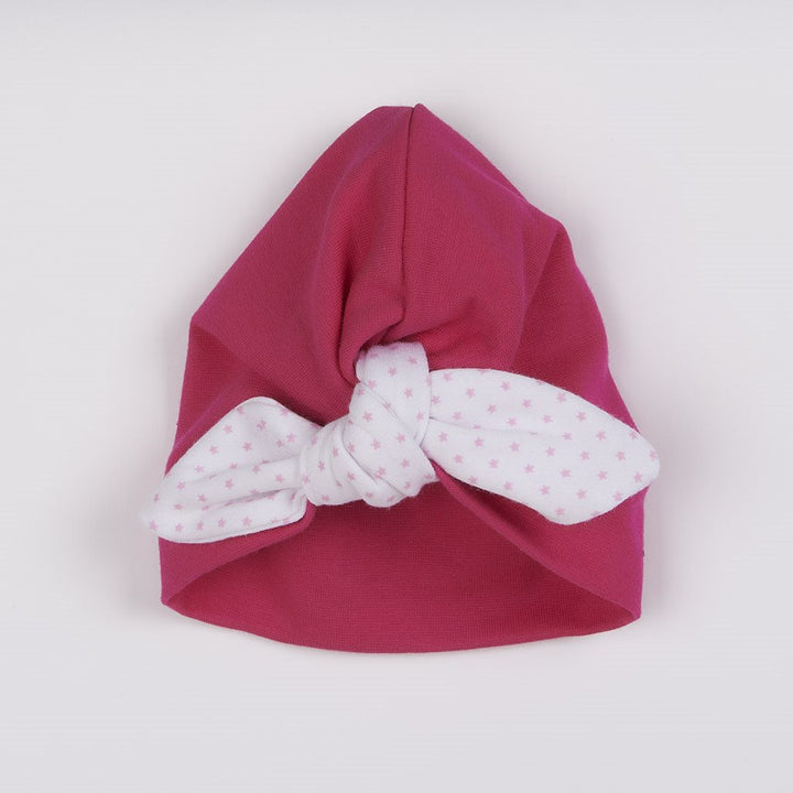 Meisjestulbandmutsje New Baby For Girls stippen, maat 80 (9-12 mnd)