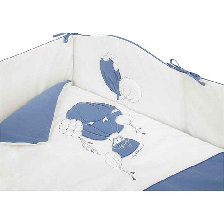 6-delig beddengoed Belisima Ballons 100/135 blauw